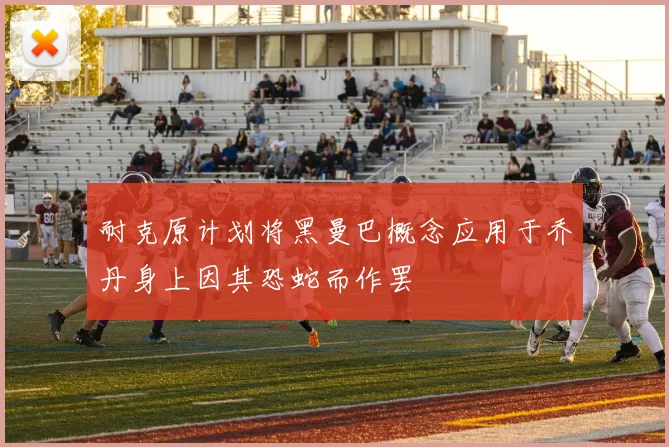 耐克原计划将黑曼巴概念应用于乔丹身上因其恐蛇而作罢